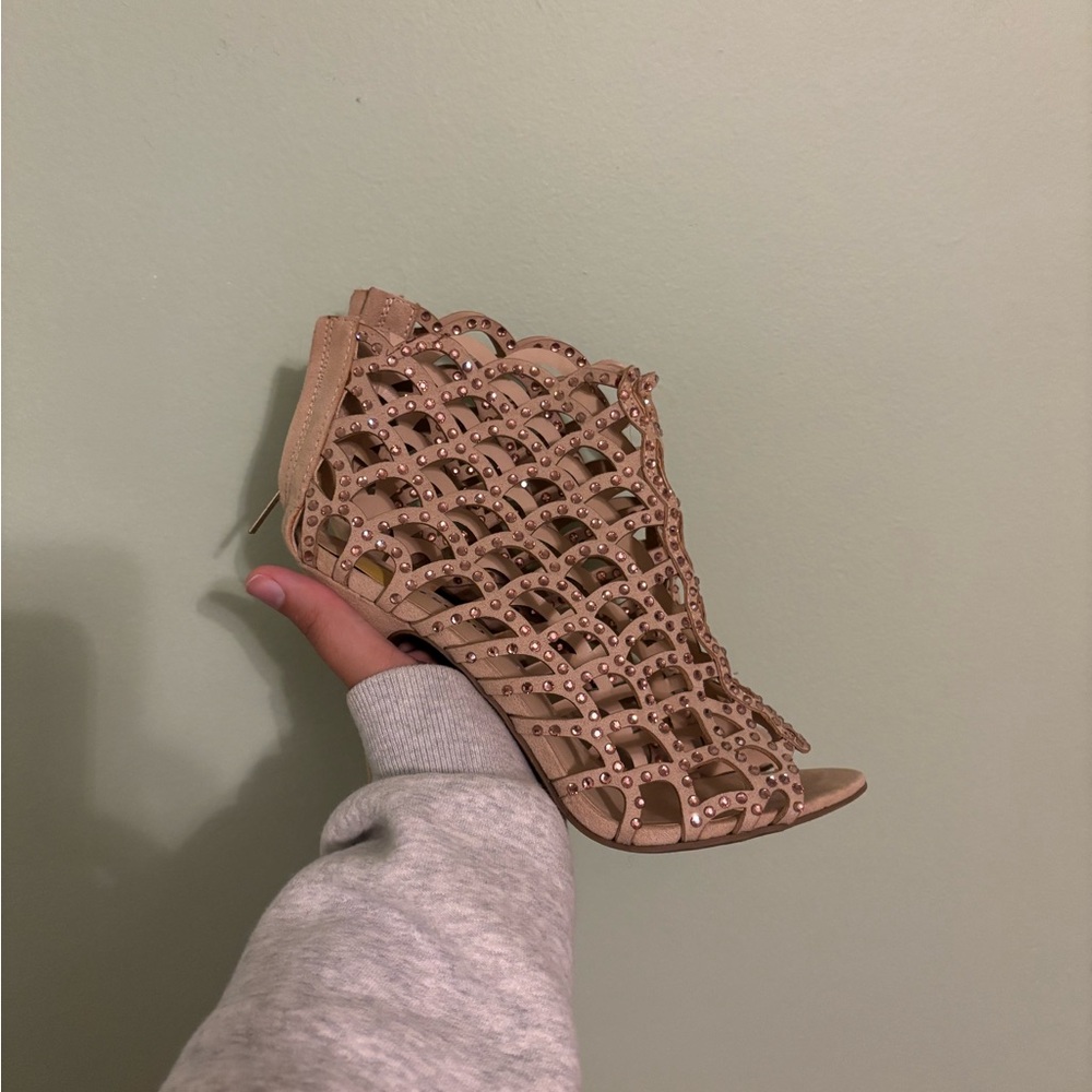 Studded Tan Women's Heels